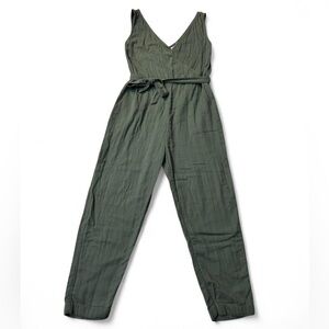 Wares Organic Cotton Olive Green Sleeveless Jumpsuit